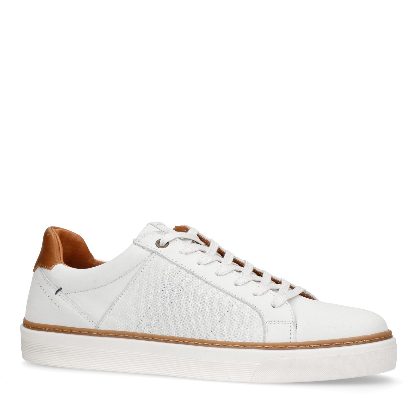 Witte nubuck sneakers - Heren | MANFIELD