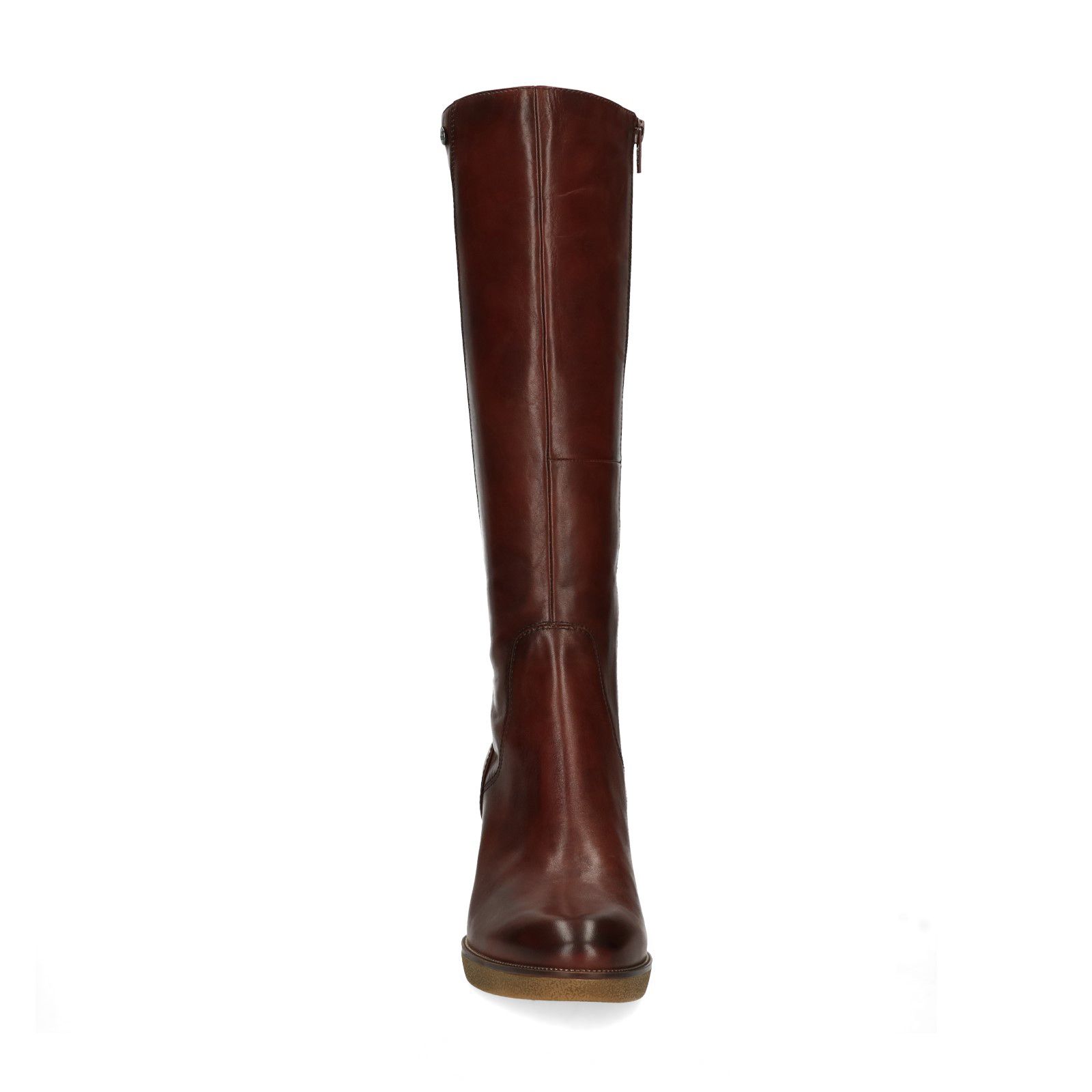 Cognac leren laarzen met hak Dames | MANFIELD No Stress leren laarzen cognac | wehkamp