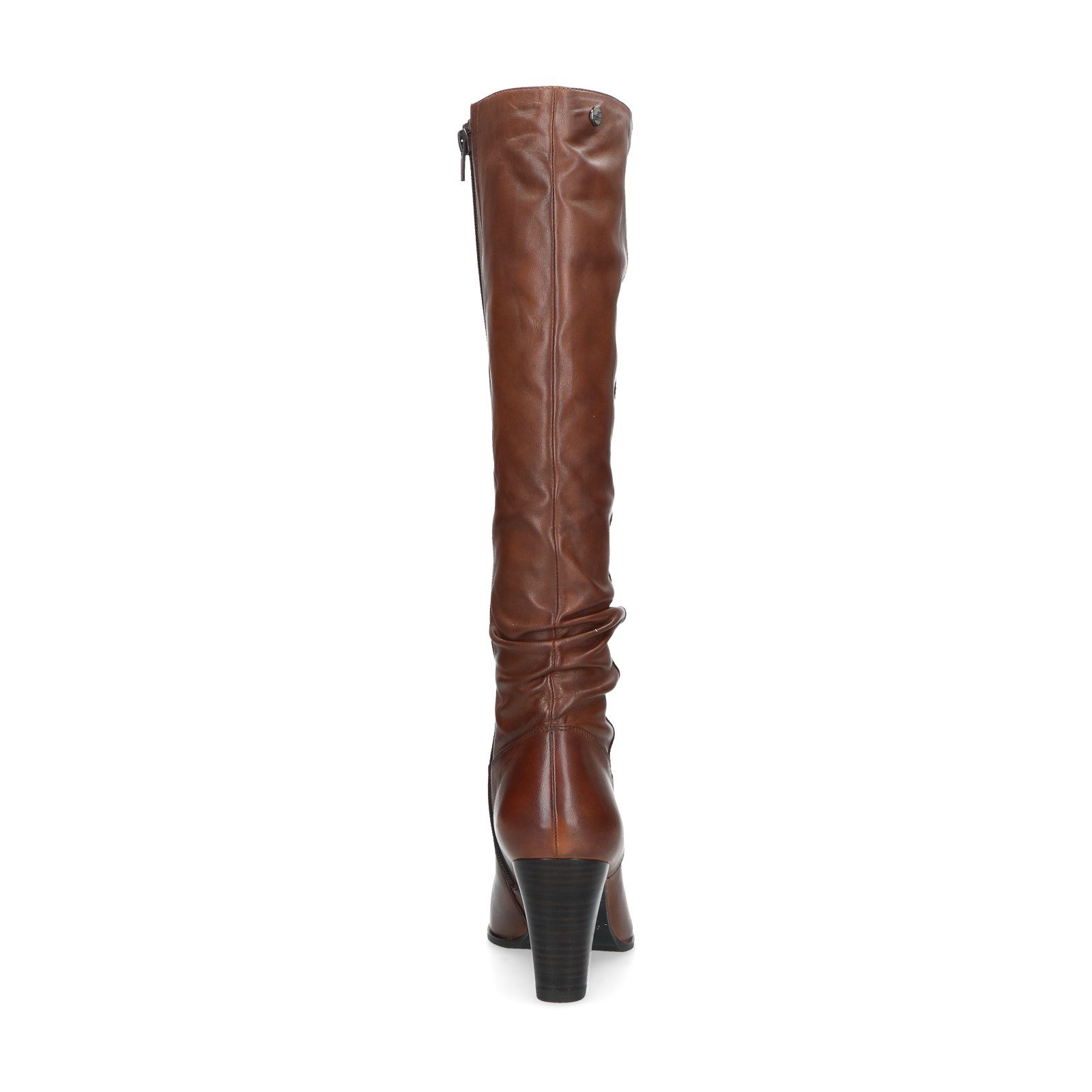 Cognac hoge laarzen met hak - Dames | MANFIELD