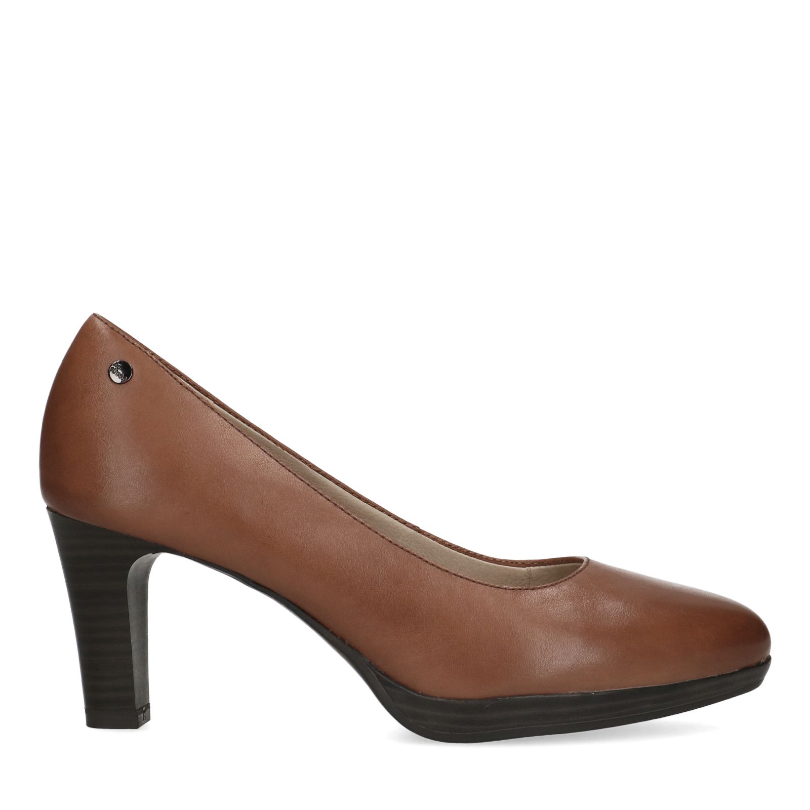 cognac pumps leather