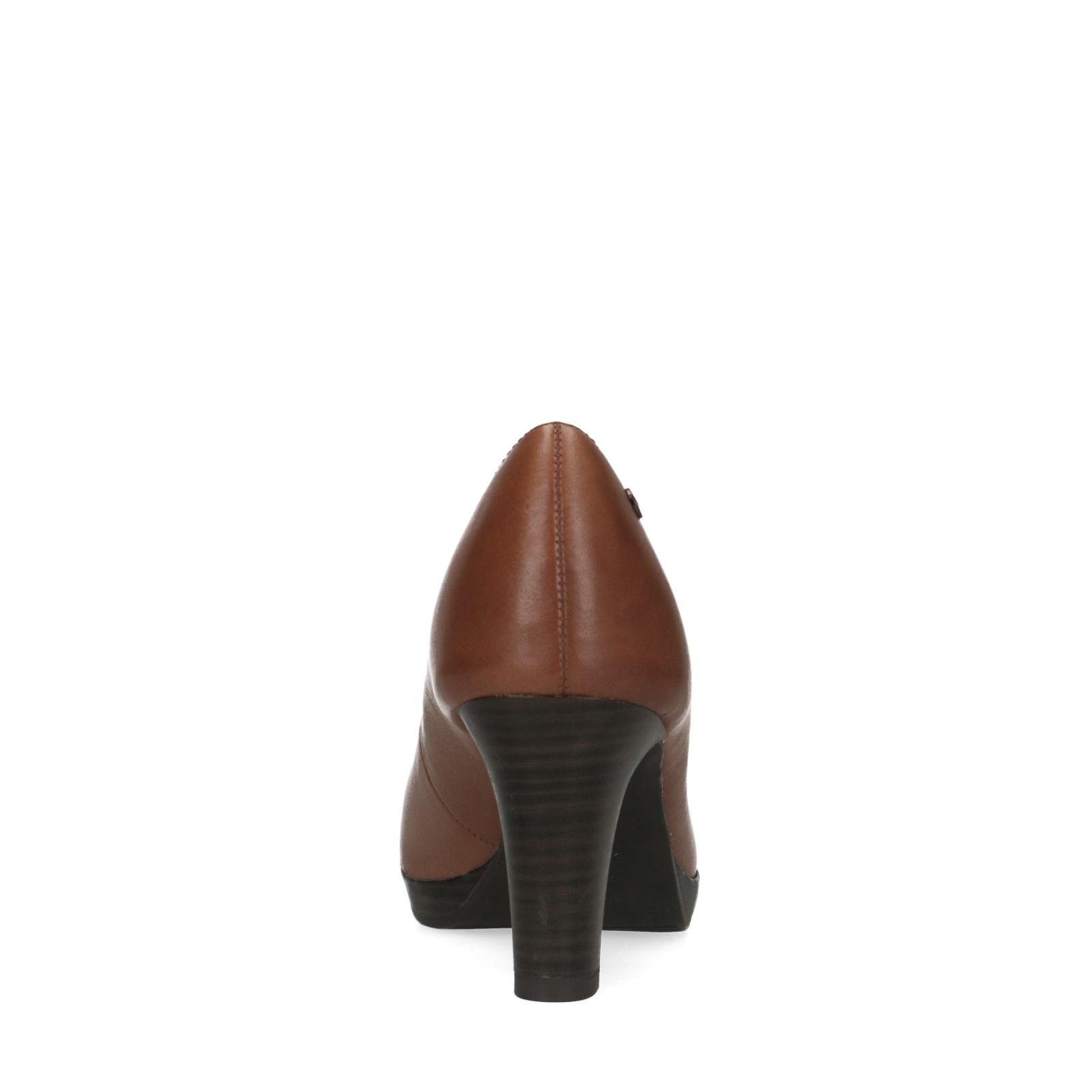 Cognac pumps met rechte hak - Dames | MANFIELD