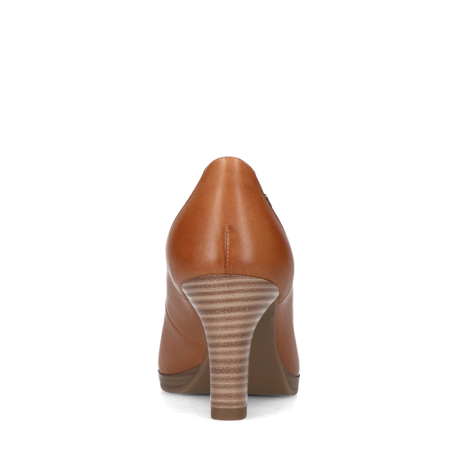 Cognac leren gesloten pumps - Dames | MANFIELD