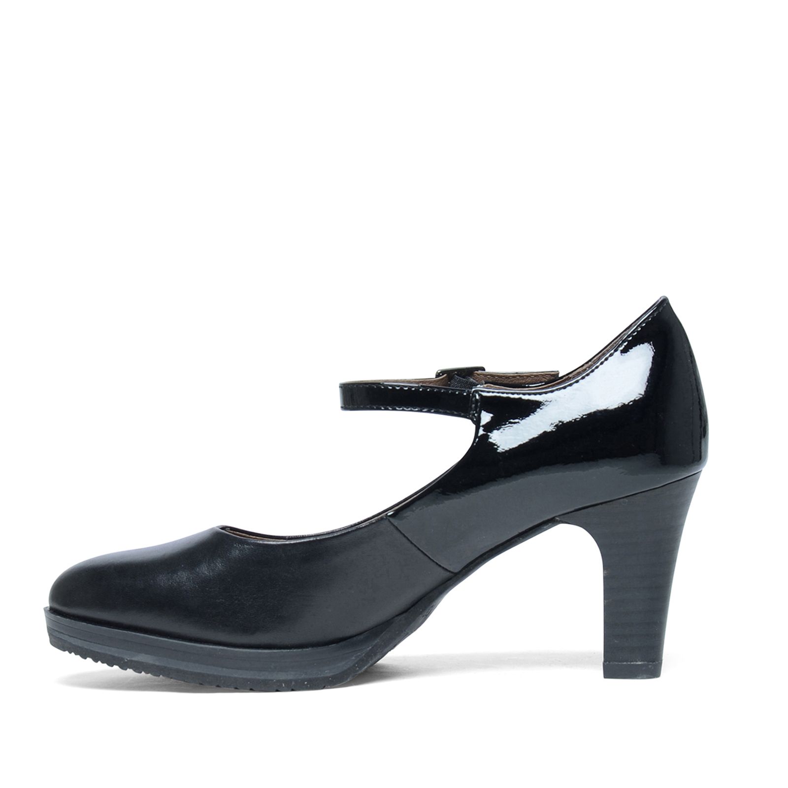 Zwarte plateau pumps met bandje - Dames | MANFIELD