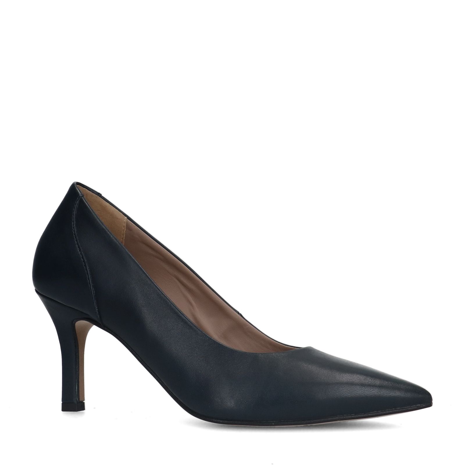 Zwarte leren gesloten pumps - Dames | MANFIELD