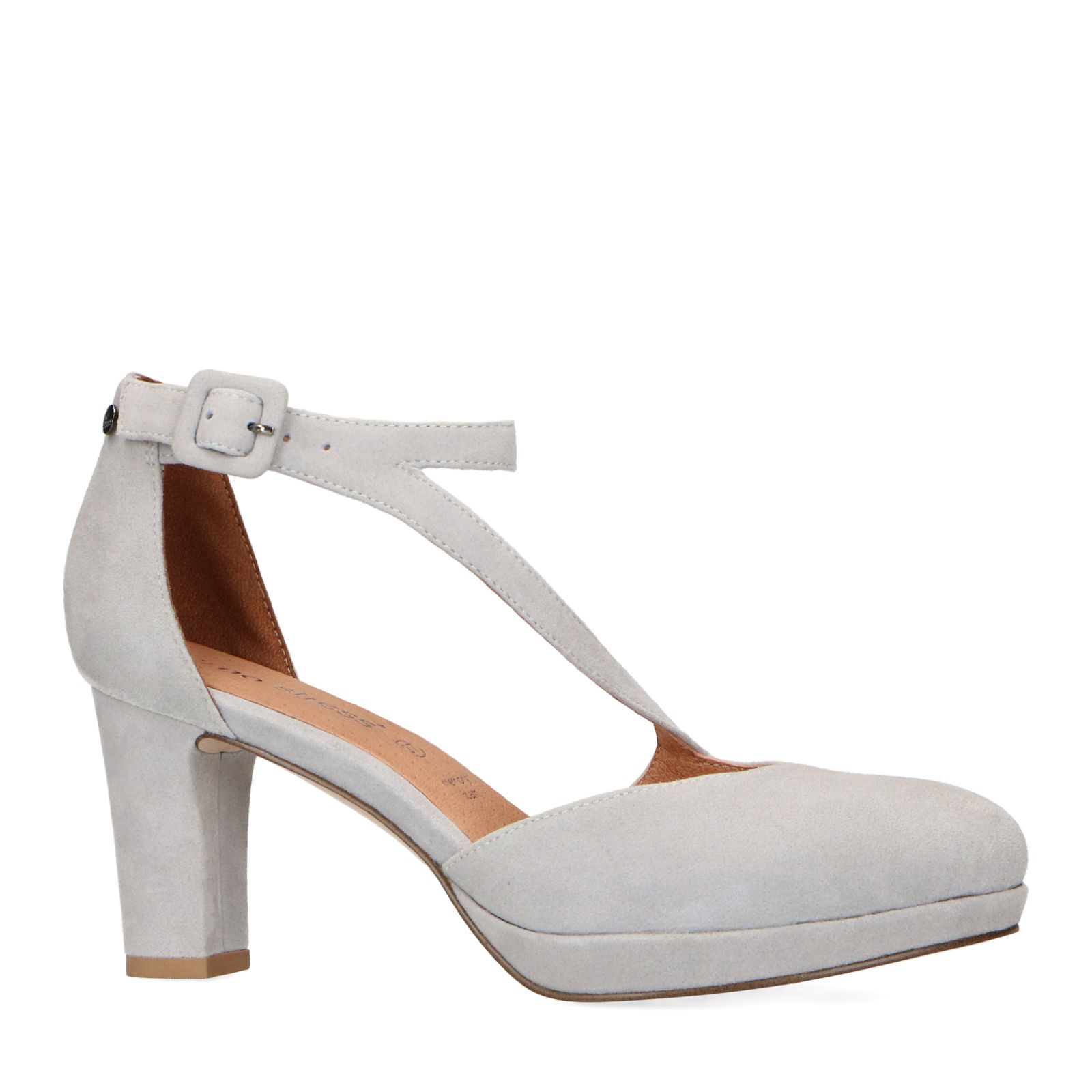 Lichtblauwe suède pumps - Dames | MANFIELD