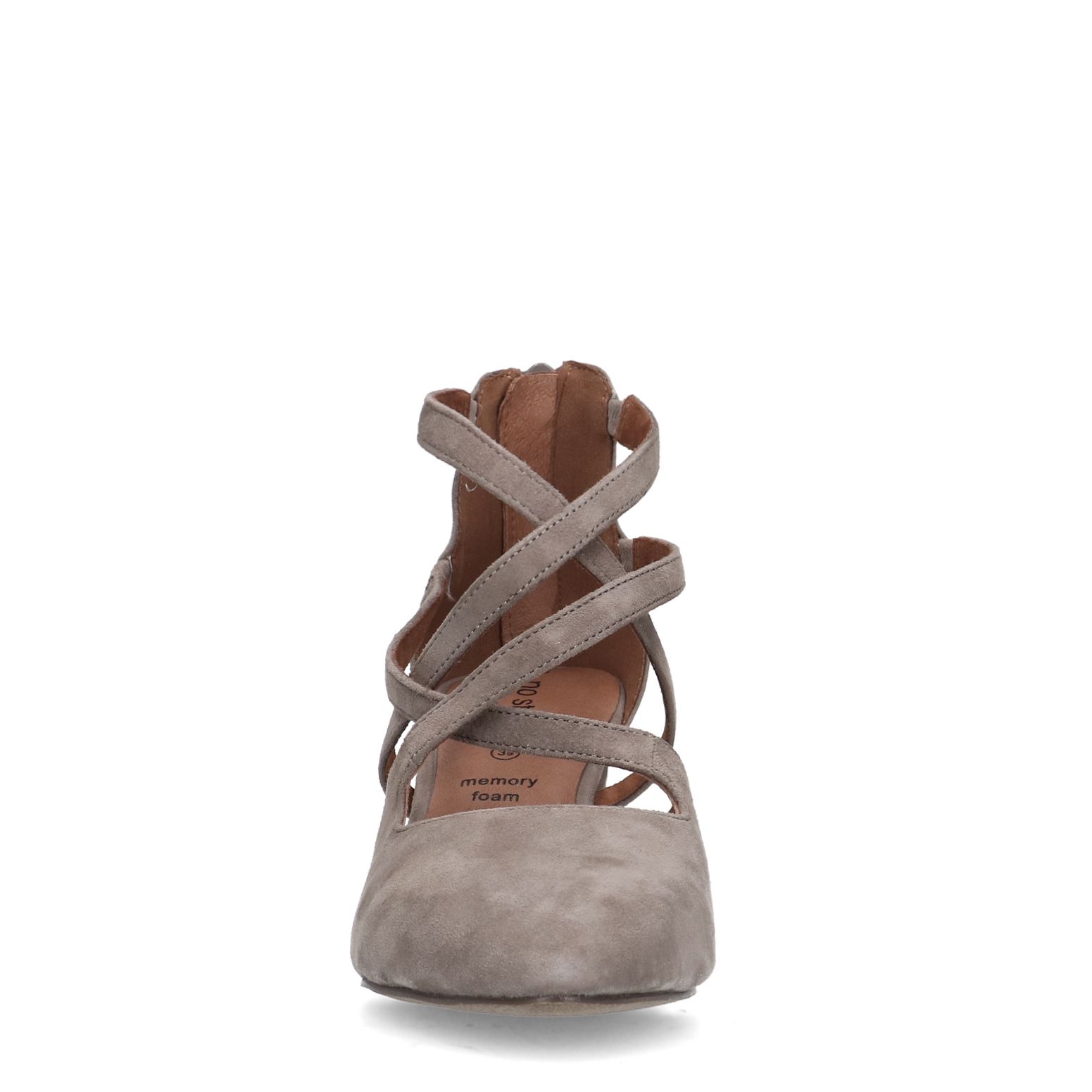 Grijze suède pumps met ritssluiting - Dames | MANFIELD