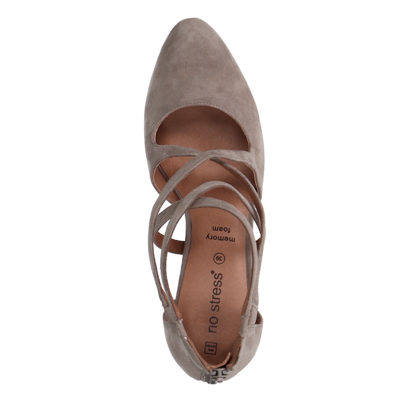 Grijze suède pumps met ritssluiting - Dames | MANFIELD