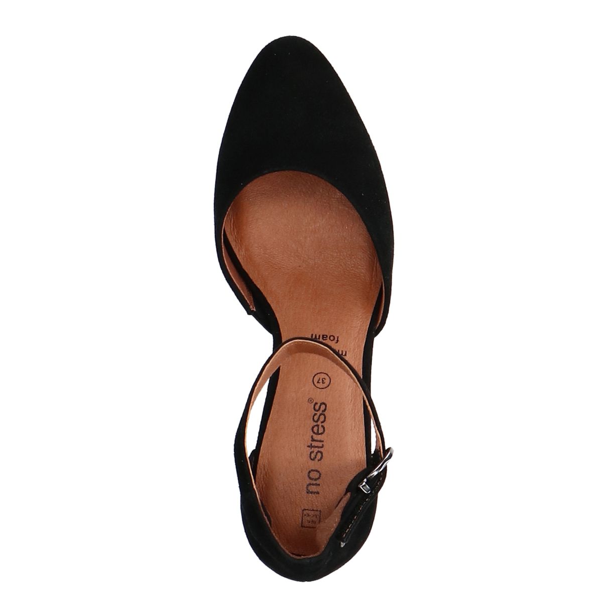 Zwarte suède pumps met enkelbandje - Dames | MANFIELD