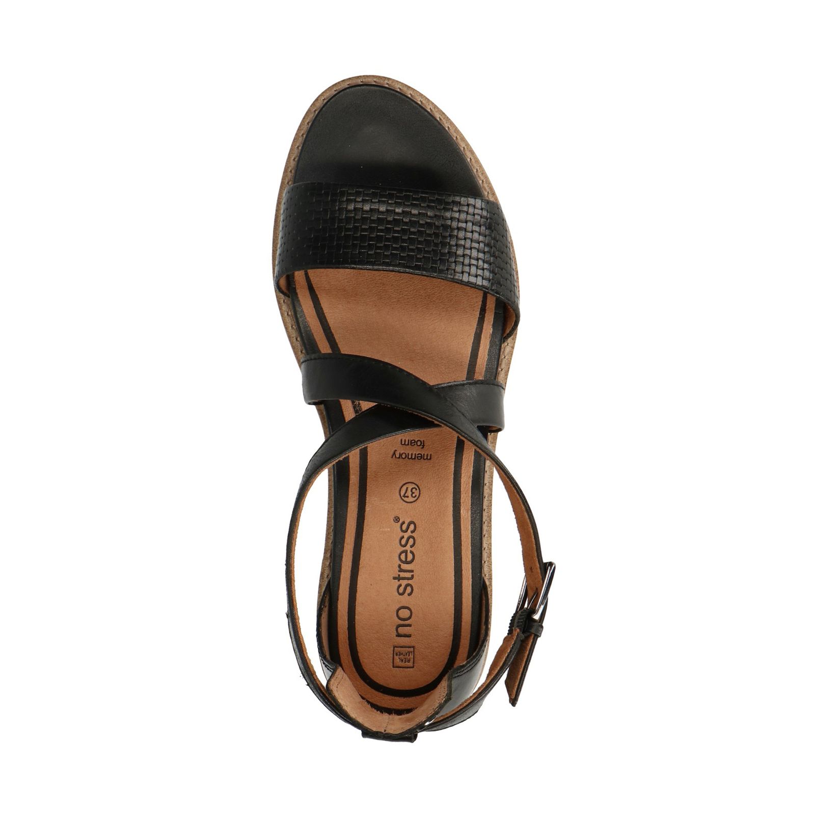 Vleien Wiens Geniet Sleehak sandalen zwart leer - Dames | MANFIELD
