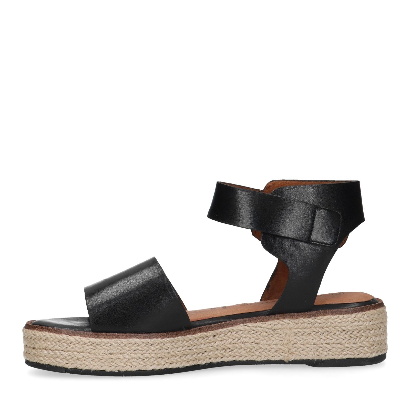 Zwarte leren sandalen - Dames | MANFIELD