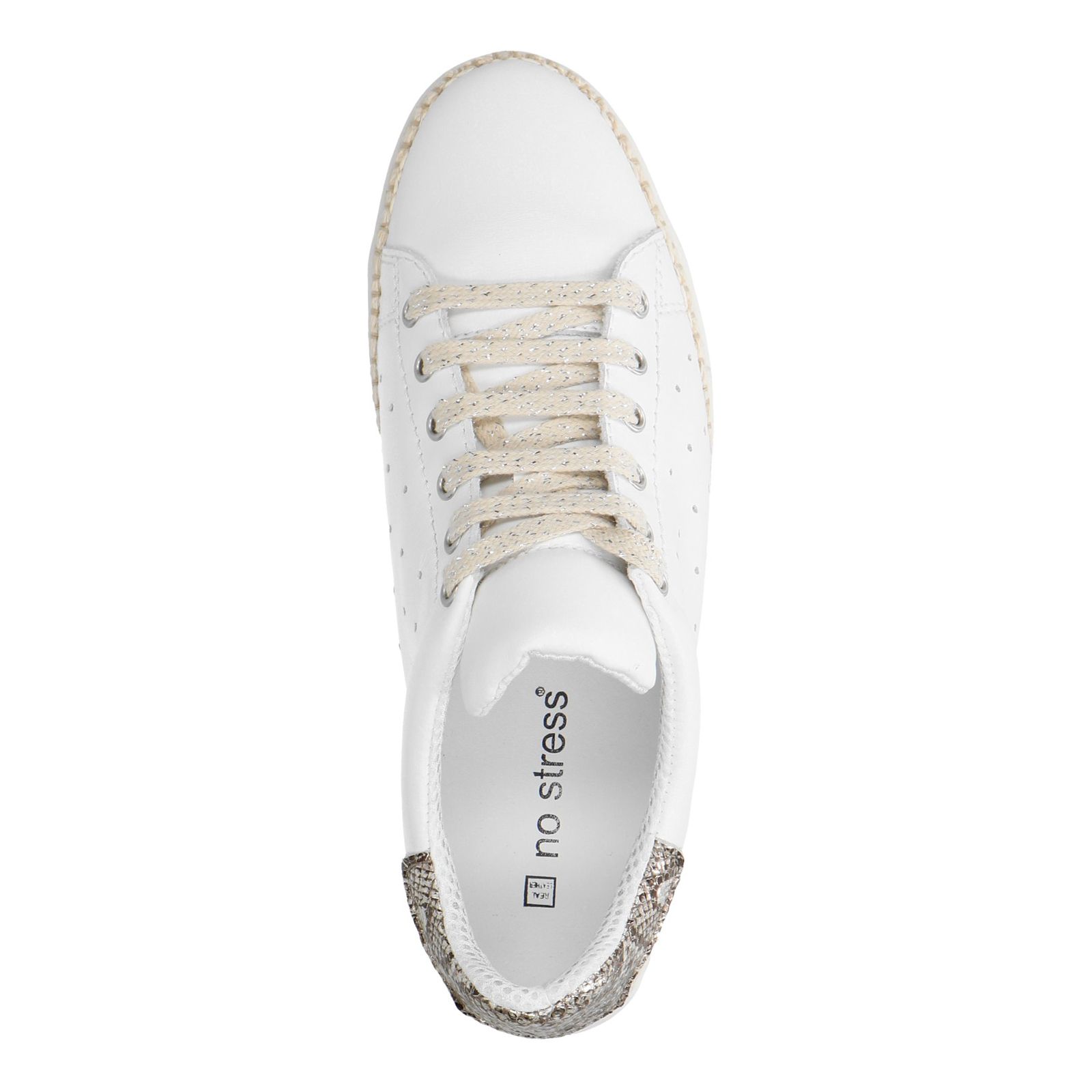 Witte sneakers met details - Dames | MANFIELD