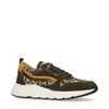 Grüne Sneaker mit Leopardenmuster