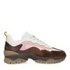 Queen of Jetlags x Sacha braune Sneaker mit rosa Details