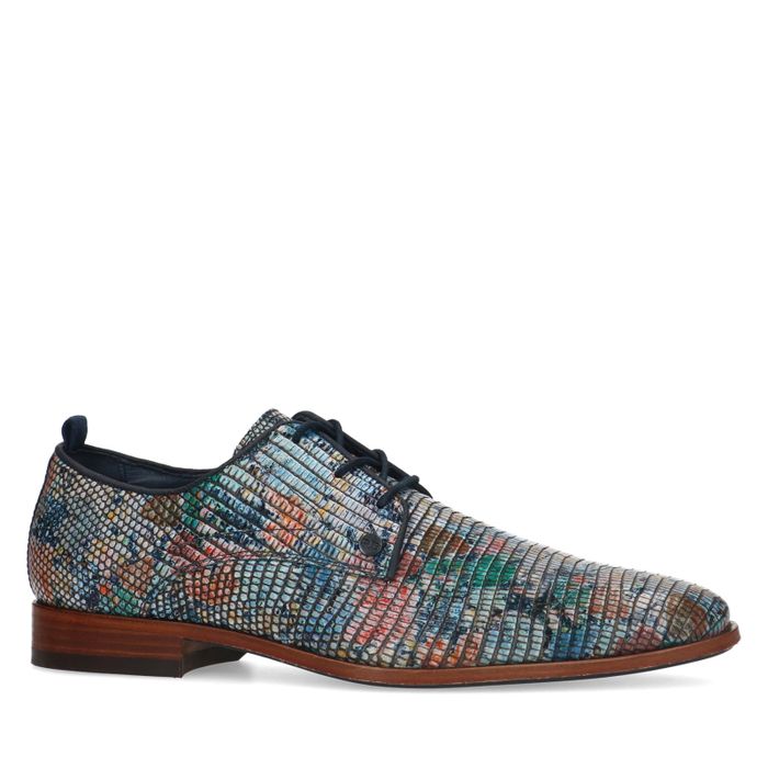 REHAB Fred Lizard blaue Schnürschuhe