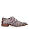 REHAB braune Leder-Schnürschuhe mit Print