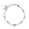 Bracelet avec marguerites - argenté