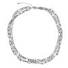 Collier doubles maillons - argenté