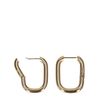 Boucles d'oreille rectangulaires en acier inoxydable plaqué or