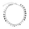Bracelet de cheville avec cercles - argenté