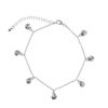 Bracelet de cheville avec petits coquillages - argenté