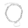 Bracelet avec petit cœur - argenté