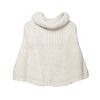 Beige gebreide poncho
