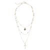 Goudkleurige layered ketting met bedels