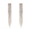 Goudkleurige fringe oorbellen met strass steentjes