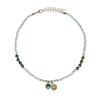Goudkleurige multicolor ketting met bedels