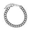 Markantes silberfarbenes Gliederarmband