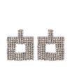 Zilverkleurige oorbellen met strass steentjes