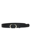 Ceinture en cuir avec boucle ovale - noir