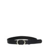 Ceinture en cuir avec boucle ovale - noir