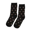 Zwarte glitter sokken met goudkleurige sterren
