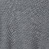 Grauer Strick-Poncho