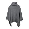 Grijze gebreide poncho