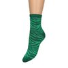 Grüne Glitzer-Socken mit Zebramuster