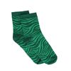 Grüne Glitzer-Socken mit Zebramuster