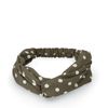 Groene haarband met witte dots
