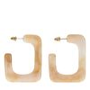 Beige marble statement oorbellen