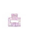 Lila haarclip met witte details