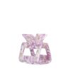 Lila haarclip met witte details