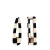 Barrettes à carreaux - noir