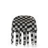 Pince à cheveux avec motif à carreaux - noir