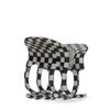 Pince à cheveux avec motif à carreaux - noir