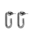 Boucles d'oreille rectangulaire - argenté
