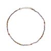 Collier avec perles colorées - doré