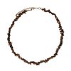 Collier avec perles - marron