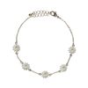 Bracelet de cheville avec marguerites - doré