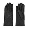 Zwarte leren handschoenen met studs